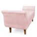 Recamier Olinda Suede Rosa Bebê 160 cm Pés Chanfrado Castanhos - D'Rossi