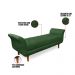 Recamier Olinda Suede Verde 160 cm Pés Chanfrado Castanhos - D'Rossi