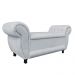Recamier com Baú Grécia 195 cm Namoradeira Calçadeira Suede Cinza D'Rossi
