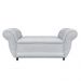 Recamier com Baú Grécia 195 cm Namoradeira Calçadeira Suede Cinza D'Rossi