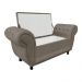 Recamier com Baú Grécia 195 cm Namoradeira Calçadeira Suede Marrom Rato D'Rossi