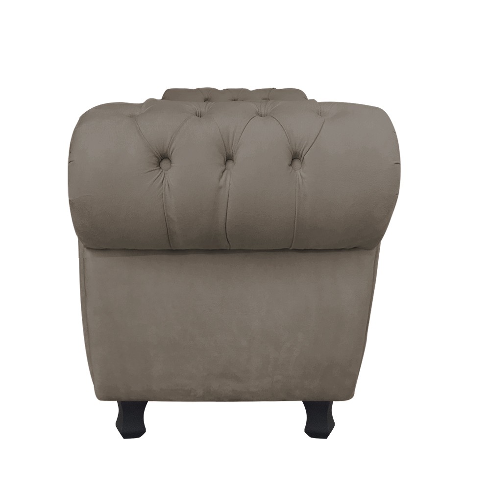 Recamier com Baú Grécia 195 cm Namoradeira Calçadeira Suede Marrom Rato D'Rossi