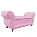 Recamier com Baú Grécia 195 cm Namoradeira Calçadeira Suede Rosa Bebê D'Rossi