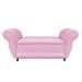 Recamier com Baú Grécia 195 cm Namoradeira Calçadeira Suede Rosa Bebê D'Rossi
