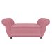 Recamier com Baú Grécia 195 cm Namoradeira Calçadeira Suede Rose D'Rossi