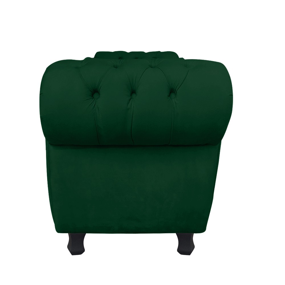 Recamier com Baú Grécia 195 cm Namoradeira Calçadeira Suede Verde D'Rossi