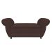 Recamier com Baú Grécia Namoradeira Calçadeira 195 cm  Suede Marrom D'Rossi