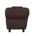 Recamier com Baú Grécia Namoradeira Calçadeira 195 cm  Suede Marrom D'Rossi