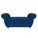 Recamier com Baú Grécia Namoradeira Calçadeira 195 cm Suede Azul Marinho D'Rossi