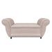 Recamier com Baú Grécia Namoradeira Calçadeira 195 cm Suede Bege D'Rossi