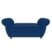 Recamier com Baú Grécia Namoradeira Calçadeira Suede Azul Marinho - D'Rossi