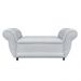 Recamier com Baú Grécia Namoradeira Calçadeira Suede Cinza - D'Rossi