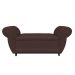 Recamier com Baú Grécia Namoradeira Calçadeira Suede Marrom - D'Rossi