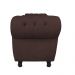 Recamier com Baú Grécia Namoradeira Calçadeira Suede Marrom - D'Rossi