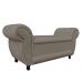 Recamier com Baú Grécia Namoradeira Calçadeira Suede Marrom Rato - D'Rossi