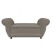 Recamier com Baú Grécia Namoradeira Calçadeira Suede Marrom Rato - D'Rossi