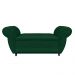 Recamier com Baú Grécia Namoradeira Calçadeira Suede Verde - D'Rossi