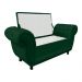 Recamier com Baú Grécia Namoradeira Calçadeira Suede Verde - D'Rossi
