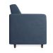 Sofá 03 Lugares Arezzo Suede Azul Marinho Pés Chanfrado Tabaco - D'Rossi