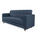 Sofá 03 Lugares Arezzo Suede Azul Marinho Pés Chanfrado Tabaco - D'Rossi