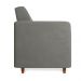 Sofá 03 Lugares Arezzo Suede Grafite Pés Chanfrado Castanho - D'Rossi