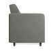 Sofá 03 Lugares Arezzo Suede Grafite Pés Chanfrado Tabaco - D'Rossi