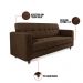 Sofá 03 Lugares Arezzo Suede Marrom Pés Chanfrado Tabaco - D'Rossi