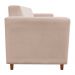 Sofá 03 Lugares Arezzo Suede Pés Chanfrado Castanho - D'Rossi