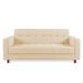 Sofá 03 Lugares Arezzo Suede Pés Chanfrado Tabaco - D'Rossi