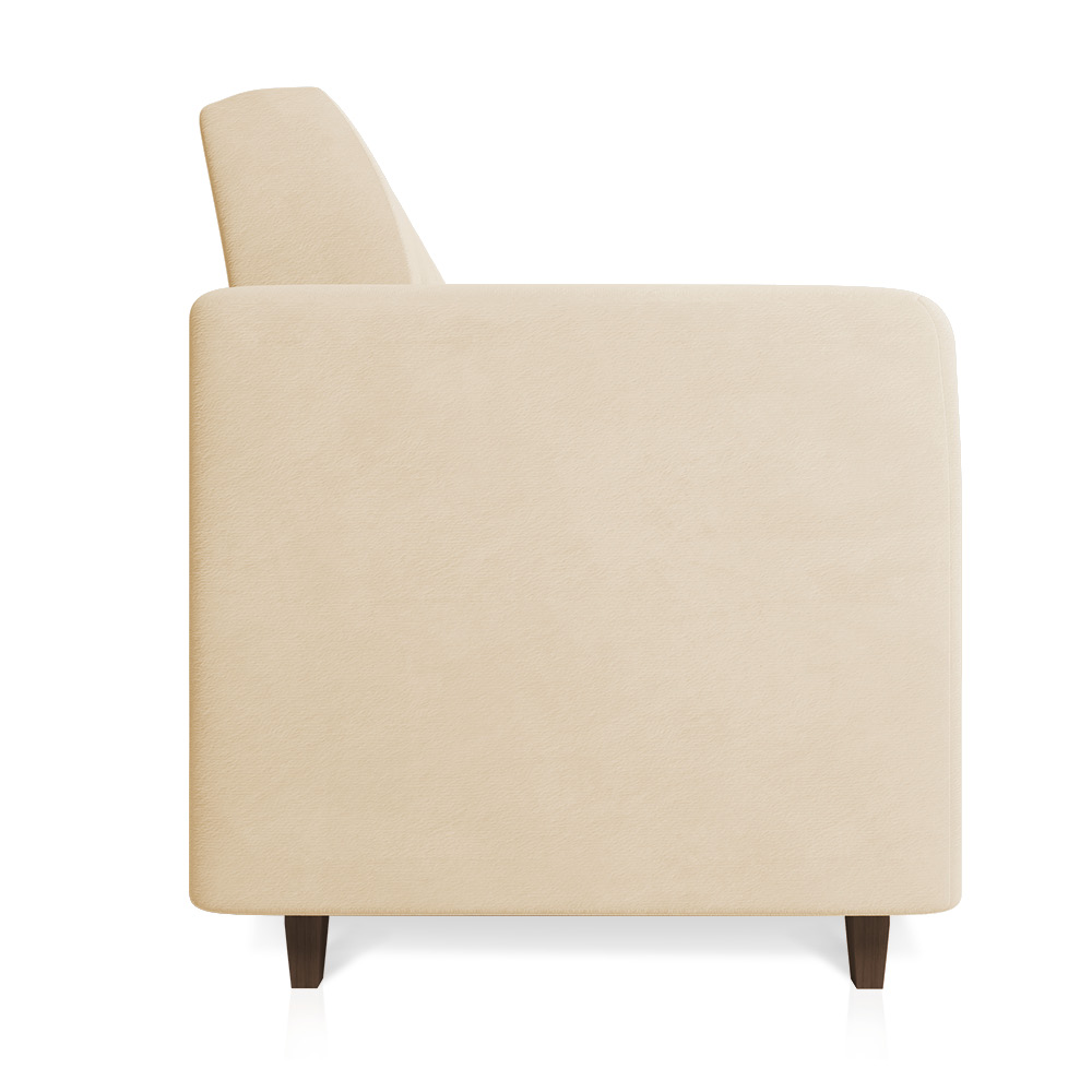 Sofá 03 Lugares Arezzo Suede Pés Chanfrado Tabaco - D'Rossi