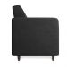 Sofá 03 Lugares Arezzo Suede Preto Pés Chanfrado Tabaco - D'Rossi
