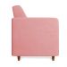 Sofá 03 Lugares Arezzo Suede Rosê Pés Chanfrado Castanho - D'Rossi