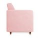 Sofá 03 Lugares Arezzo Suede Rosa Bebê Pés Chanfrado Castanho - D'Rossi