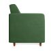 Sofá 03 Lugares Arezzo Suede Verde Pés Chanfrado Castanho - D'Rossi