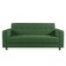 Sofá 03 Lugares Arezzo Suede Verde Pés Chanfrado Tabaco - D'Rossi