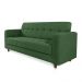 Sofá 03 Lugares Arezzo Suede Verde Pés Chanfrado Tabaco - D'Rossi