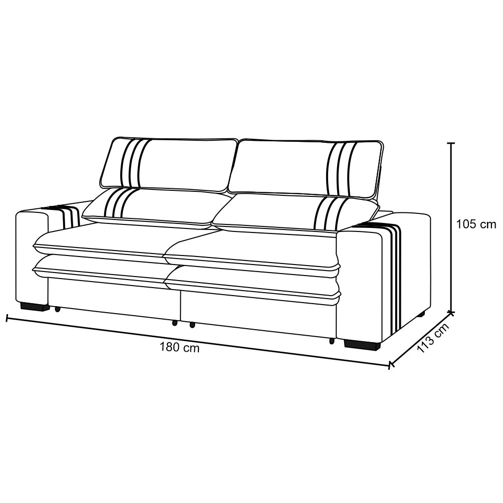 Sofá 2 Lugares Retrátil Noruega 180 cm Veludo Verde Pés Tabaco - D'Rossi