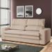 Sofá 2 Lugares Retrátil Noruega 270 cm Veludo Off White Pés Tabaco - D'Rossi