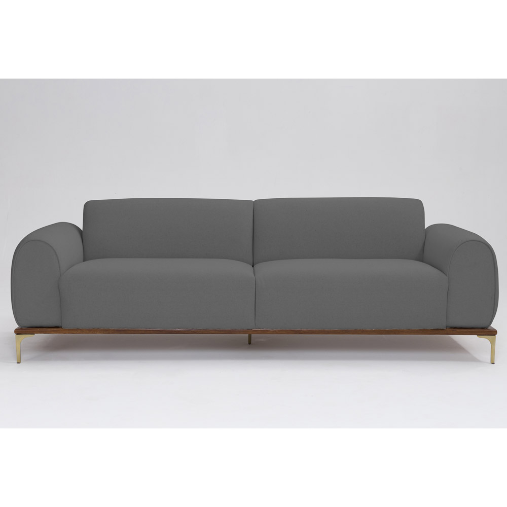 Sofá 3 Lugares Tóquio D07 230cm Linho Mescla Chumbo - D'Rossi