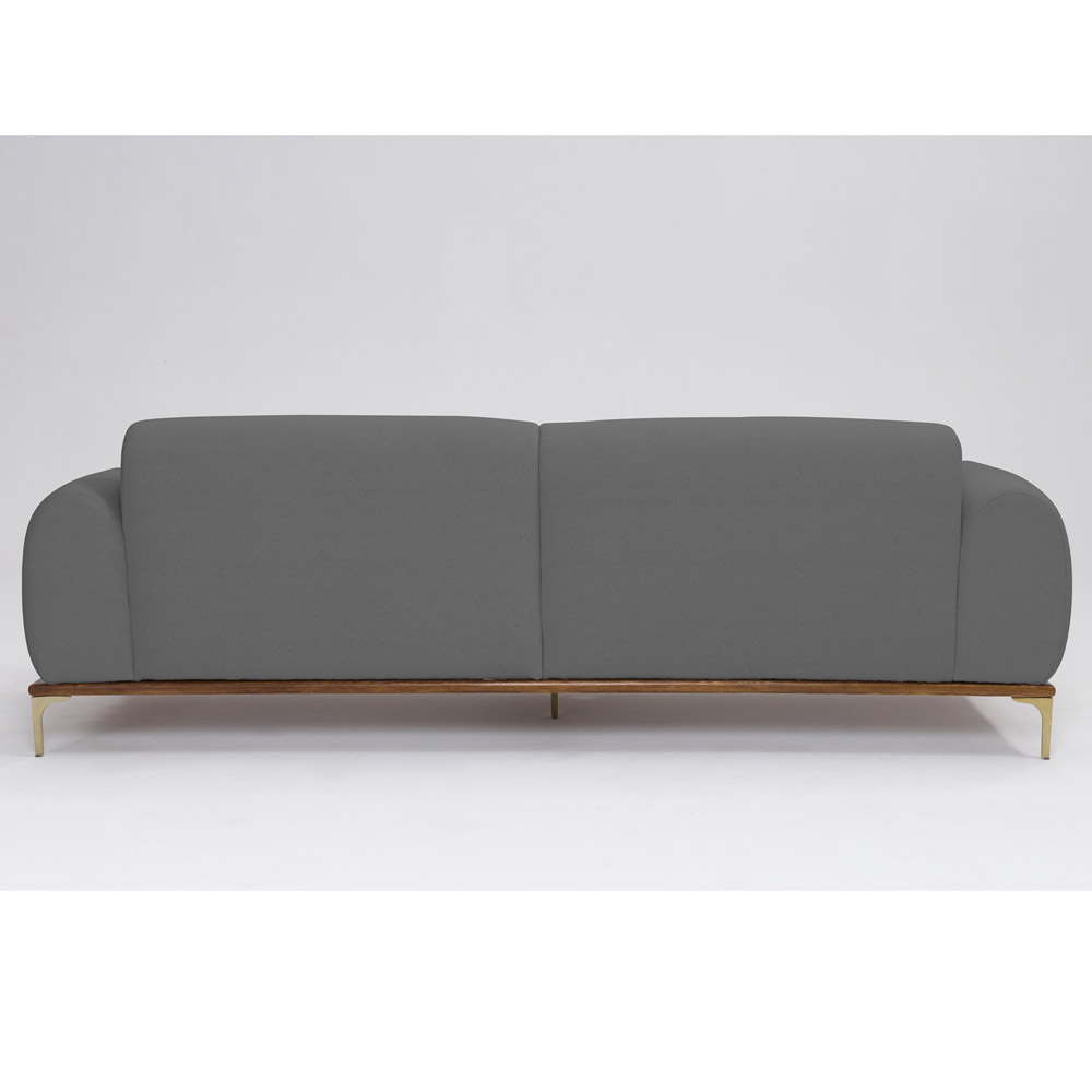 Sofá 3 Lugares Tóquio D07 230cm Linho Mescla Chumbo - D'Rossi