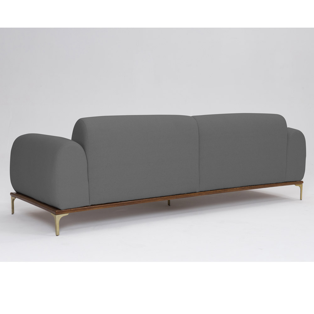 Sofá 3 Lugares Tóquio D07 230cm Linho Mescla Chumbo - D'Rossi