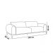Sofá 3 Lugares Tóquio D07 230cm Linho Mescla Chumbo - D'Rossi