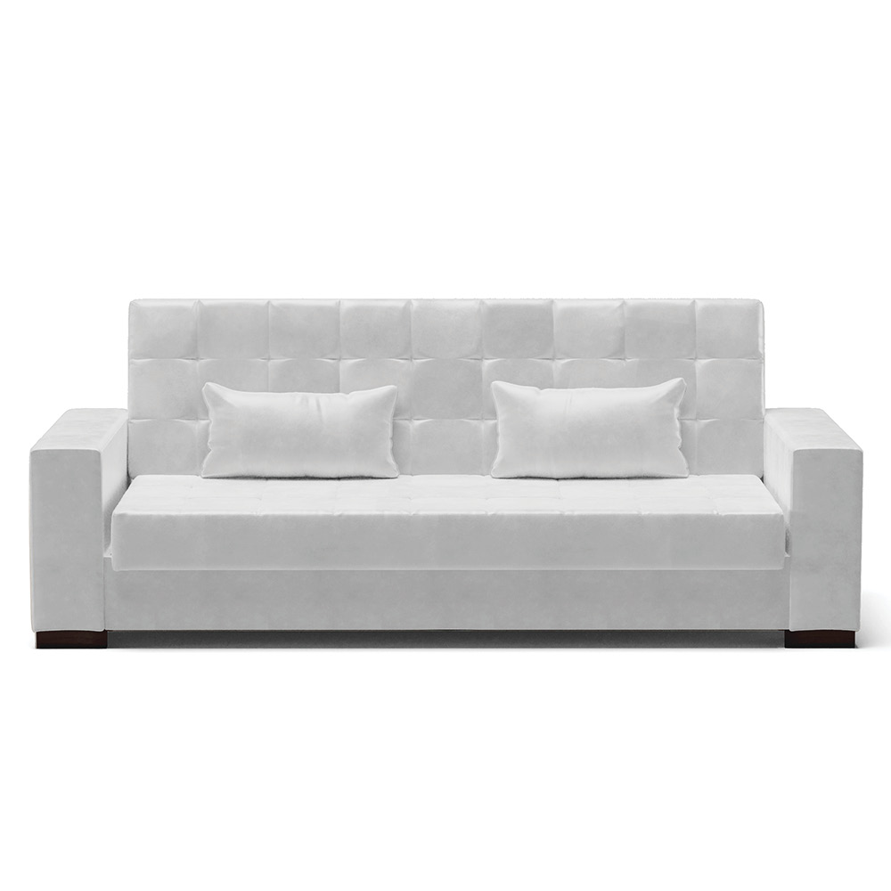 Sofá Cama 02 Lugares Lisboa Corano Branco  - D'Rossi