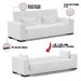 Sofá Cama 02 Lugares Lisboa Corano Branco  - D'Rossi
