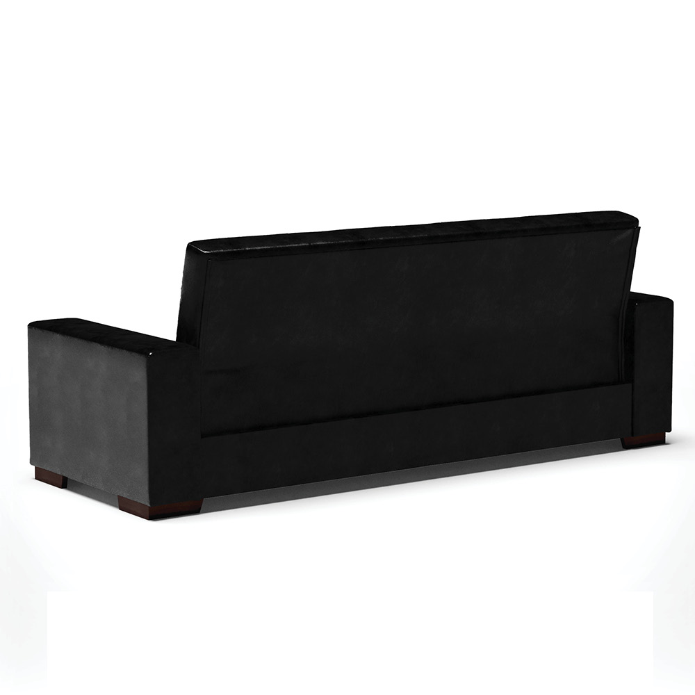 Sofá Cama 02 Lugares Lisboa Corano Preto  - D'Rossi