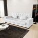 Sofá Cama 02 Lugares Lisboa Corino Branco - D'Rossi