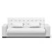 Sofá Cama 02 Lugares Lisboa Corino Branco - D'Rossi