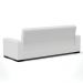 Sofá Cama 02 Lugares Lisboa Corino Branco - D'Rossi