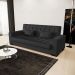 Sofá Cama 02 Lugares Lisboa Corino Preto - D'Rossi