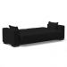 Sofá Cama 02 Lugares Lisboa Linho Preto A79  - D'Rossi